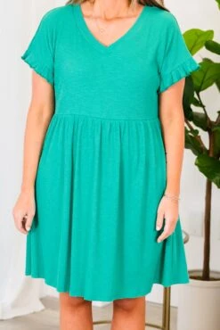 Mend Your Heart Dress, Green -Chic Soul Store MendYourHeartDress Green 3