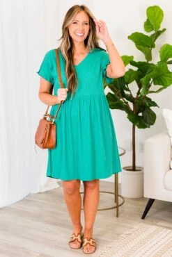 Mend Your Heart Dress, Green -Chic Soul Store MendYourHeartDress Green 6