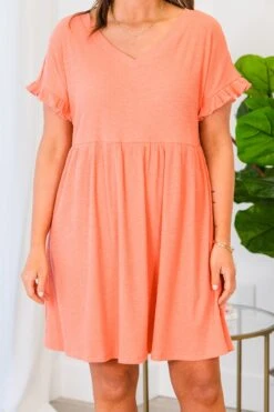 Mend Your Heart Dress, Orange -Chic Soul Store MendYourHeartDress Orange 2
