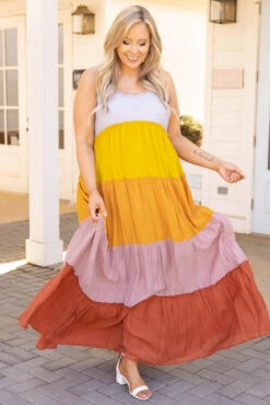 Met You In The Summer Dress, Rust Multi 9 Met You In The Summer Dress, Rust Multi -Chic Soul Store MetYouInTheSummerDress RustMulti 1755