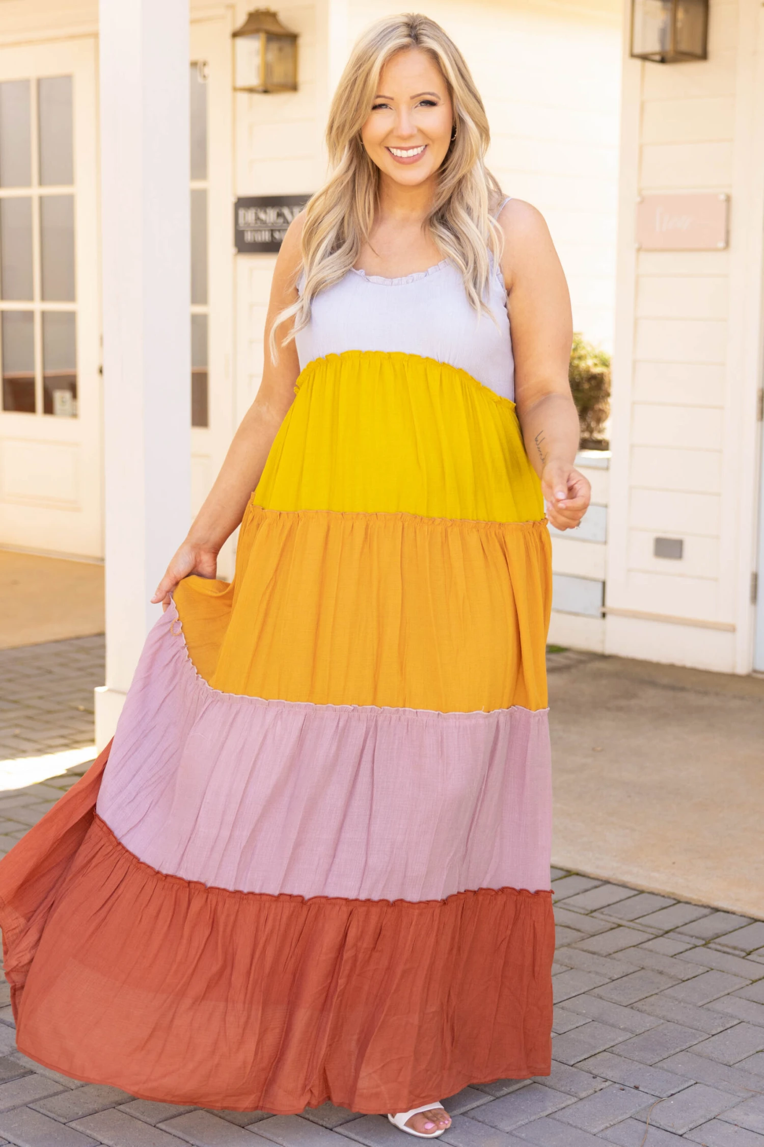 Met You In The Summer Dress, Rust Multi 5 Met You In The Summer Dress, Rust Multi - Image 3