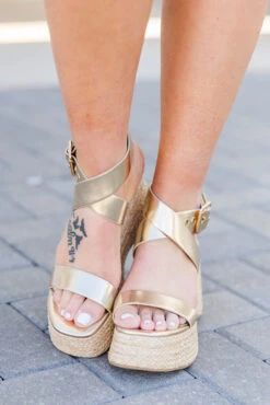 Miami Nights Wedges, Gold 10 Miami Nights Wedges, Gold -Chic Soul Store MiamiNightsWedges Gold