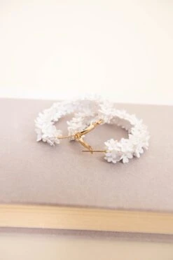 Mid Summer Earrings, White -Chic Soul Store MidSummerEarrings White 3