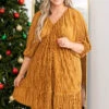 Midas Touch Dress, Gold -Chic Soul Store MidasTouchDress Gold 1116