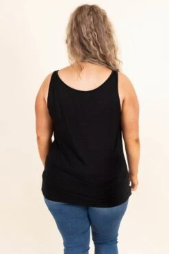 Midnight Rain Tank, Black -Chic Soul Store MidnightRainTank Black 9072