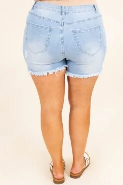 Miles Between Shorts, Light Blue -Chic Soul Store MilesBetweenShorts LightBlue 3629