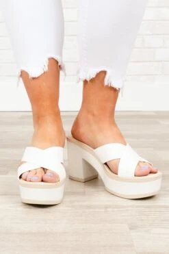 Milkshake Date Heels, White 9 Milkshake Date Heels, White -Chic Soul Store MilkshakeDateHeels White 2