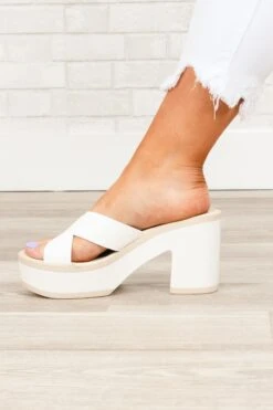 Milkshake Date Heels, White 10 Milkshake Date Heels, White -Chic Soul Store MilkshakeDateHeels White 4