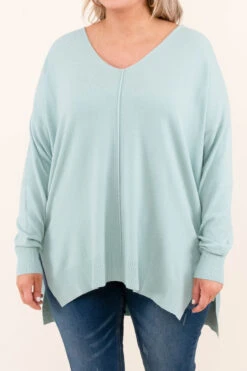 Miss Who I Was Sweater, Dusty Green -Chic Soul Store MissWhoIWasSweater DustyGreen 3185