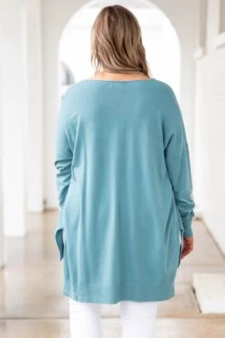 Miss Who I Was Sweater, Dusty Teal -Chic Soul Store MissWhoIWasSweater DustyTeal 0077