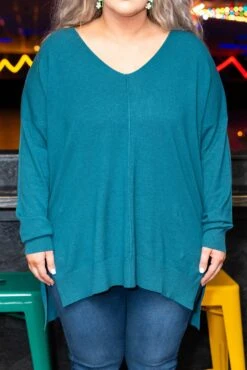 Miss Who I Was Sweater, Heather Teal 11 Miss Who I Was Sweater, Heather Teal -Chic Soul Store MissWhoIWasSweater HeatherTeal 9215