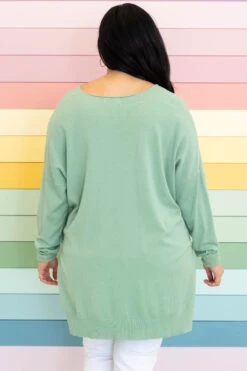 Miss Who I Was Sweater, Light Jade -Chic Soul Store MissWhoIWasSweater LightJade 2308