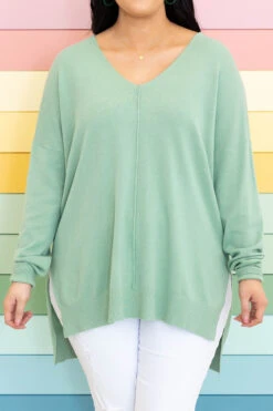 Miss Who I Was Sweater, Light Jade -Chic Soul Store MissWhoIWasSweater LightJade 2309
