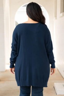 Miss Who I Was Sweater, Light Navy 12 Miss Who I Was Sweater, Light Navy -Chic Soul Store MissWhoIWasSweater LightNavy 1073