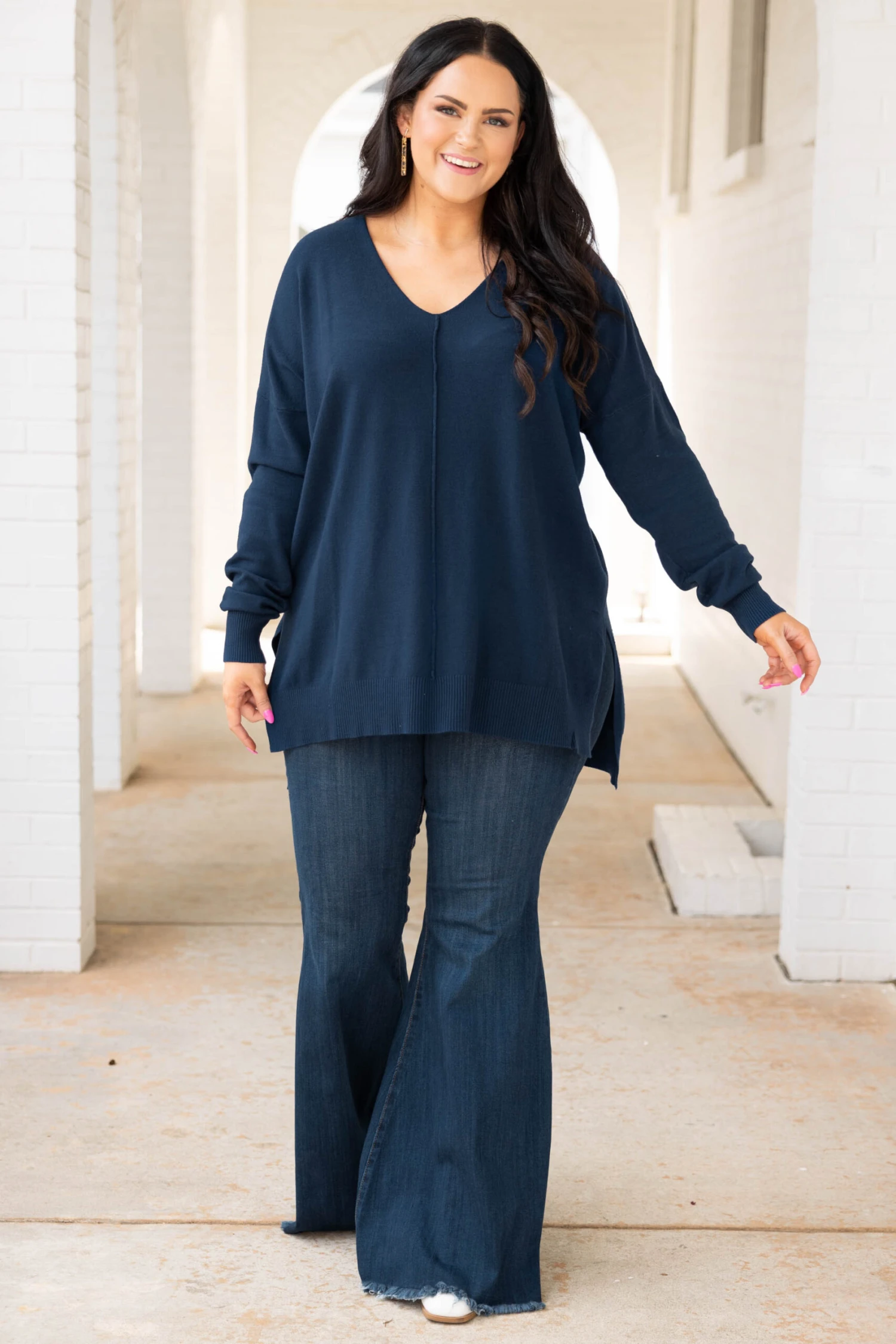 Miss Who I Was Sweater, Light Navy 4 Miss Who I Was Sweater, Light Navy - Image 2