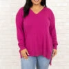 Miss Who I Was Sweater, Magenta -Chic Soul Store MissWhoIWasSweater Magenta 9545 2