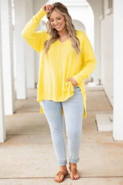 Miss Who I Was Sweater, Yellow -Chic Soul Store MissWhoIWasSweater Yellow 0030