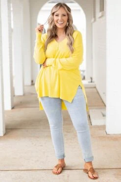 Miss Who I Was Sweater, Yellow -Chic Soul Store MissWhoIWasSweater Yellow 0031