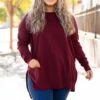 Miss Who You Were Sweater, Dark Burgundy -Chic Soul Store MissWhoYouWereSweater DarkBurgundy 3