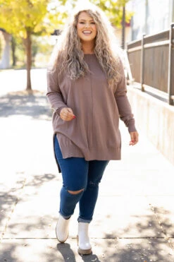 Miss Who You Were Sweater, Mocha 10 Miss Who You Were Sweater, Mocha -Chic Soul Store MissWhoYouWereSweater Mocha 5