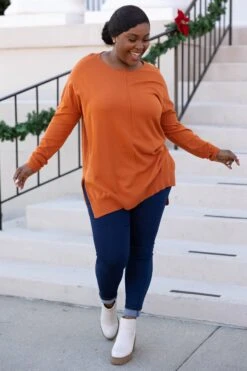 Miss Who You Were Sweater, Rust 11 Miss Who You Were Sweater, Rust -Chic Soul Store MissWhoYouWereSweater Rust 11