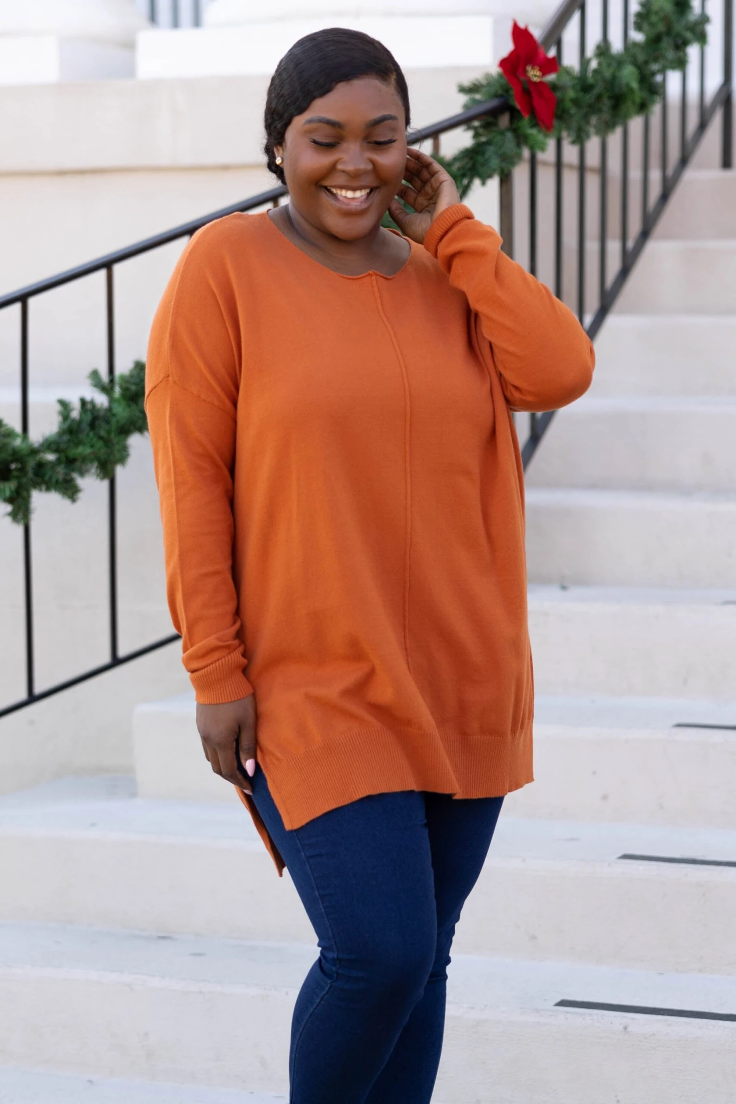 Miss Who You Were Sweater, Rust 3 Miss Who You Were Sweater, Rust