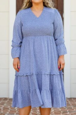 Montana Mornings Dress, Blue -Chic Soul Store MontanaMorningsDress Blue 2