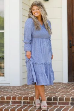 Montana Mornings Dress, Blue -Chic Soul Store MontanaMorningsDress Blue 4