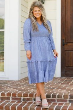Montana Mornings Dress, Blue -Chic Soul Store MontanaMorningsDress Blue 5
