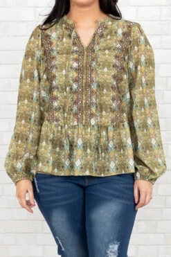 Morning Grace Top, Olive 11 Morning Grace Top, Olive -Chic Soul Store MorningGraceTop Olive 9215