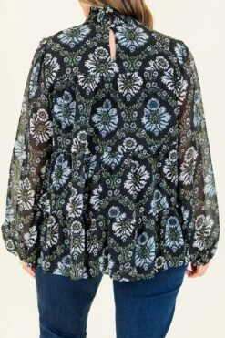 Mosaic Harmony Top, Black -Chic Soul Store MosaicHarmonyTop Black