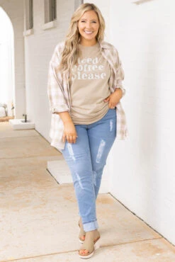 Mountain Wildflower Shirt Jacket, Tan -Chic Soul Store MountainWildflowerShirtJacket Tan 7350