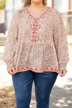 Move Freely Top, Taupe -Chic Soul Store MoveFreelyTop Taupe 1228