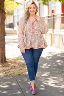 Move Freely Top, Taupe -Chic Soul Store MoveFreelyTop Taupe 1229