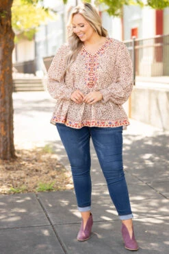 Move Freely Top, Taupe -Chic Soul Store MoveFreelyTop Taupe 1231