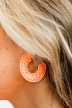 Move With Passion Earrings, Orange