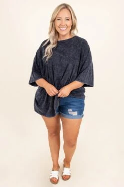 My Boyfriend Tee, Blue Grey -Chic Soul Store MyBoyfriendTee BlueGrey 9984