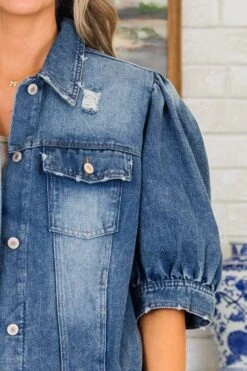 My Candy Rain Denim Jacket, Washed Denim 13 My Candy Rain Denim Jacket, Washed Denim -Chic Soul Store MyCandyRainDenimJacket WashedDenim 2 2