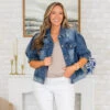 My Candy Rain Denim Jacket, Washed Denim -Chic Soul Store MyCandyRainDenimJacket WashedDenim 3