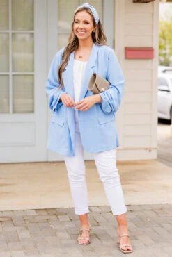 My Delight Blazer, Sky Blue 11 My Delight Blazer, Sky Blue -Chic Soul Store MyDelightBlazer SkyBlue 6