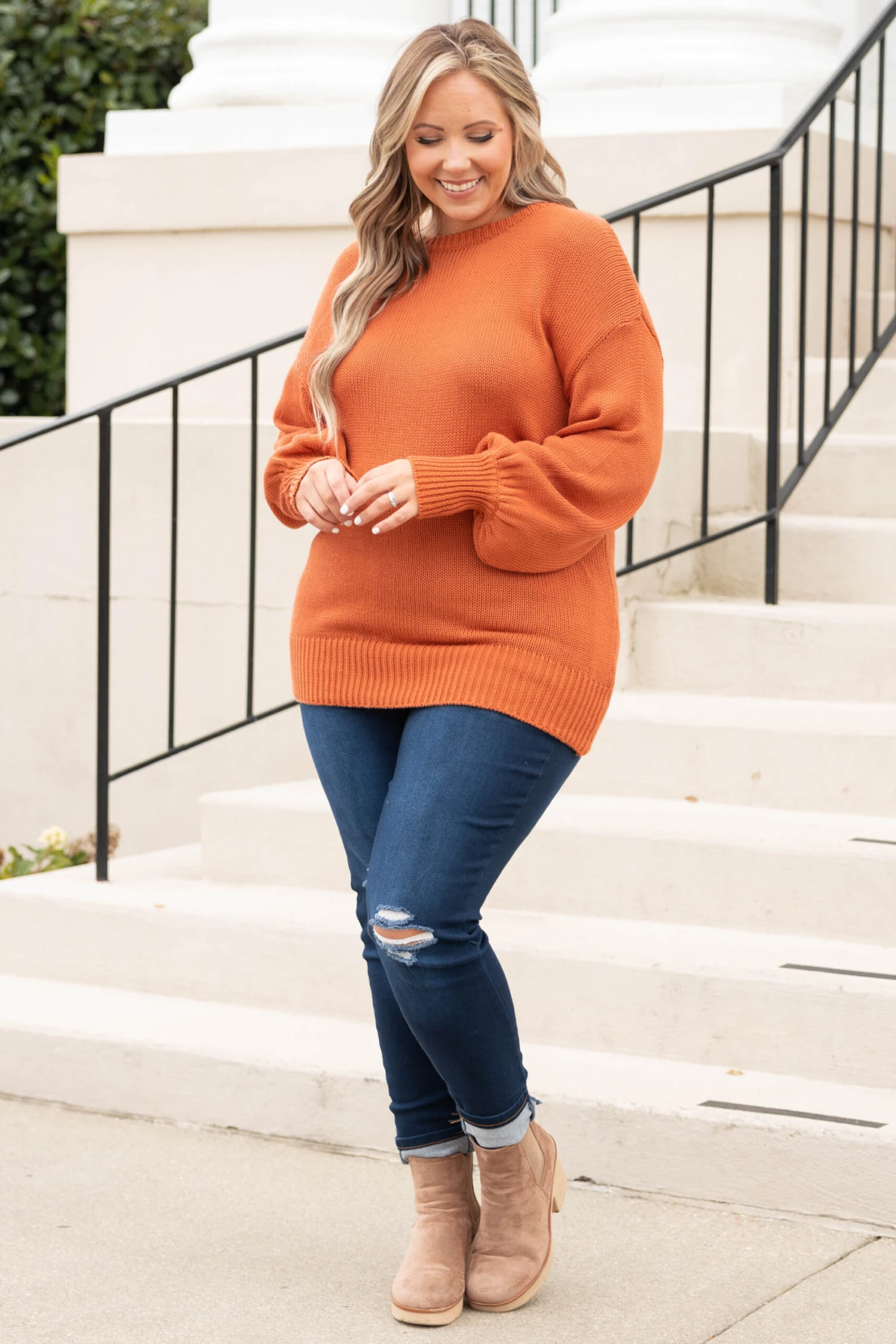 My Favorite Song Sweater, Rust 4 My Favorite Song Sweater, Rust - Image 2