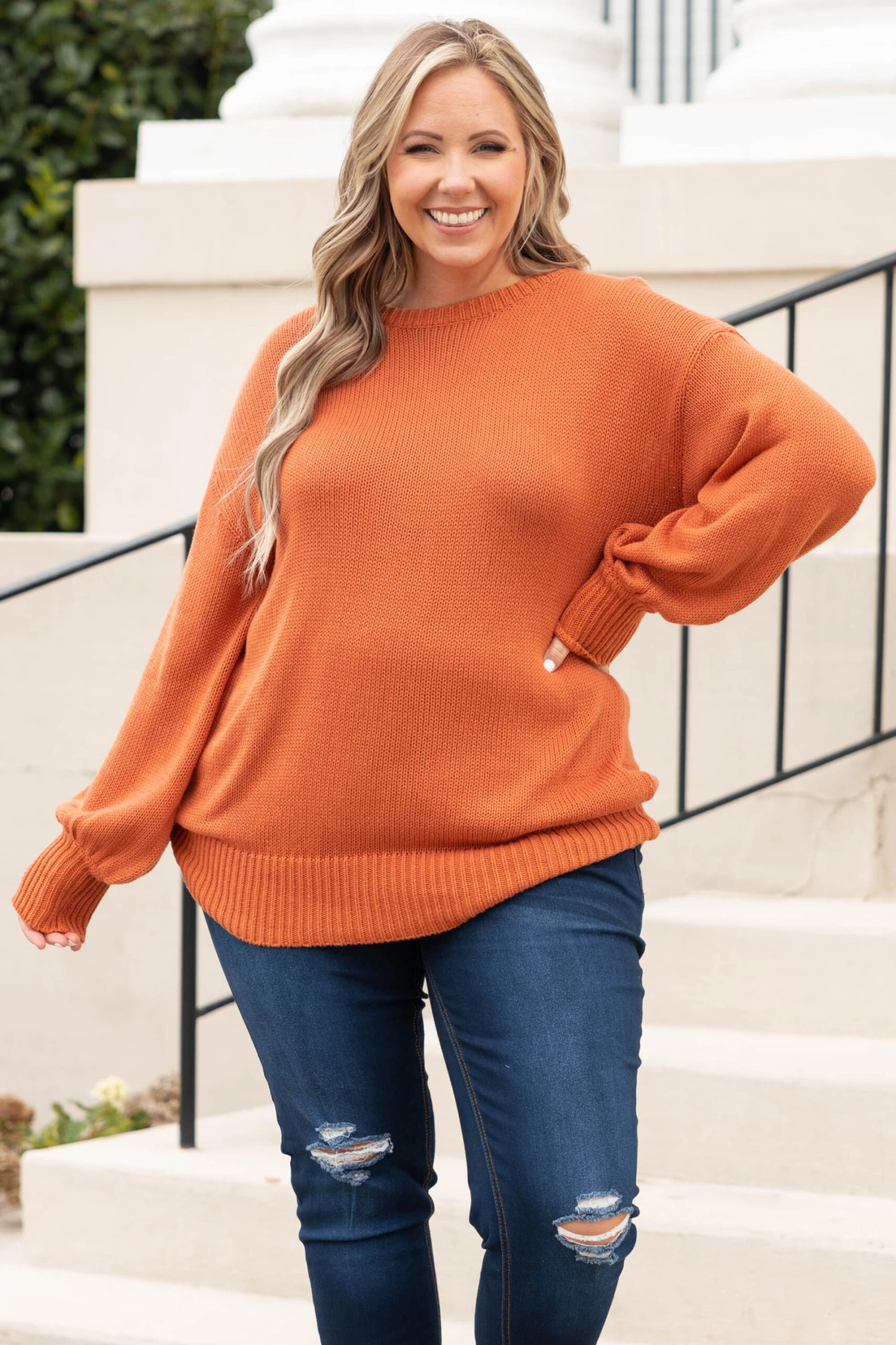 My Favorite Song Sweater, Rust 3 My Favorite Song Sweater, Rust