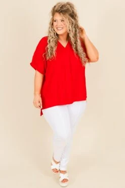 My Flow Top, Red -Chic Soul Store MyFlowTop Red 4