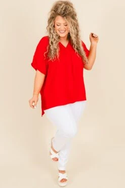 My Flow Top, Red -Chic Soul Store MyFlowTop Red 5