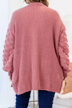 My Kinda Happy Cardigan, Mauve -Chic Soul Store MyKindaHappyCardigan Mauve 2