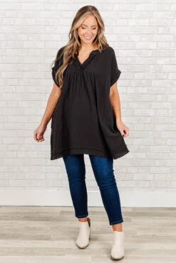 My Love Has Grown Tunic, Black 11 My Love Has Grown Tunic, Black -Chic Soul Store MyLoveHasGrownDress Black 5
