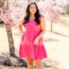 My Shining Star Dress, Fuchsia -Chic Soul Store MyShiningStarDress Fuchsia