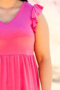 My Shining Star Dress, Fuchsia 13 My Shining Star Dress, Fuchsia -Chic Soul Store MyShiningStarDress Fuchsia 4