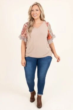My Spotlight Top, Mocha -Chic Soul Store MySpotlightTop Mocha 9255