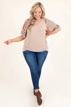 My Spotlight Top, Mocha -Chic Soul Store MySpotlightTop Mocha 9256